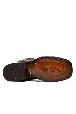 Marco Di Milano Alabama Kango Tabac Exotic Ostrich Skin Cowboy Boot (MDM1221)-AmbrogioShoes