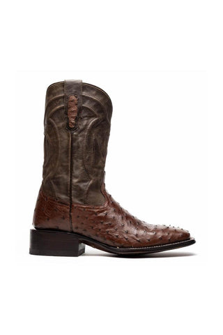 Marco Di Milano Alabama Kango Tabac Exotic Ostrich Skin Cowboy Boot (MDM1221)-AmbrogioShoes