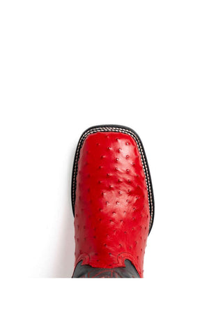 Marco Di Milano Alabama Red Exotic Ostrich Skin Cowboy Boot (MDM1222)-AmbrogioShoes