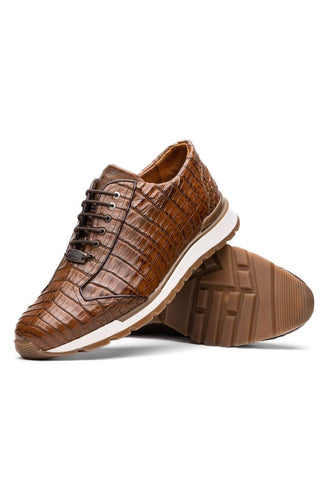 Marco Di Milano Alonzo Bay Apache Genuine Caiman Crocodile Casual Sneakers (MDM1165)-AmbrogioShoes