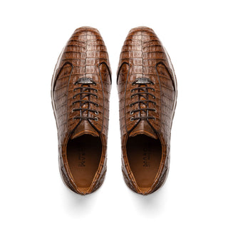 Marco Di Milano Alonzo Men's Shoes Bay Apache Genuine Caiman Crocodile Casual Sneakers (MDM1165)-AmbrogioShoes