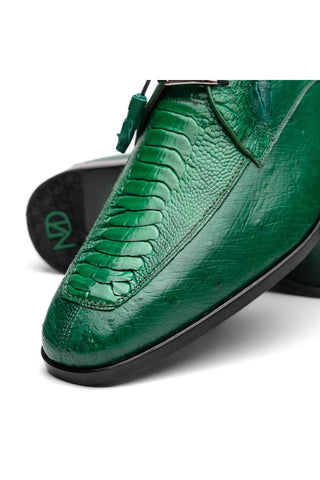 Marco Di Milano Andretti Green Lemon Exotic Ostrich Leg Derby (MDM1181)-AmbrogioShoes