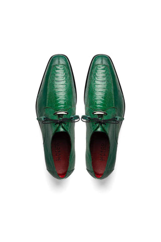 Marco Di Milano Andretti Green Lemon Exotic Ostrich Leg Derby (MDM1181)-AmbrogioShoes