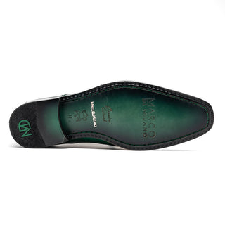 Marco Di Milano Andretti Men's Shoes Green Lemon Exotic Ostrich Leg Derby (MDM1181)-AmbrogioShoes