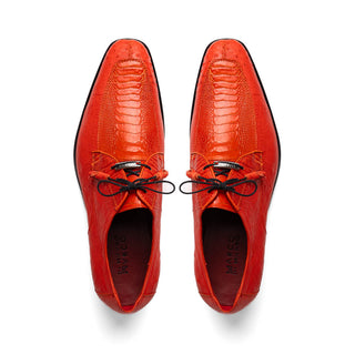 Marco Di Milano Andretti Men's Shoes Orange Exotic Ostrich Leg Derby (MDM1181)-AmbrogioShoes