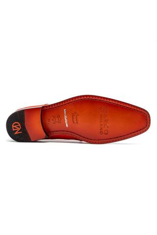 Marco Di Milano Andretti Orange Exotic Ostrich Leg Derby (MDM1181)-AmbrogioShoes