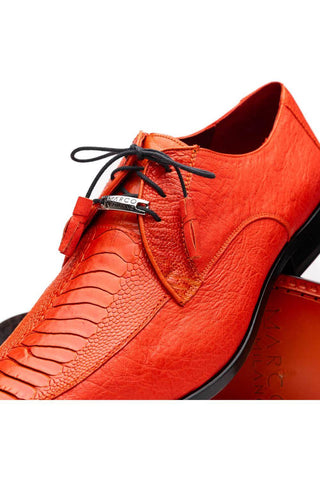 Marco Di Milano Andretti Orange Exotic Ostrich Leg Derby (MDM1181)-AmbrogioShoes