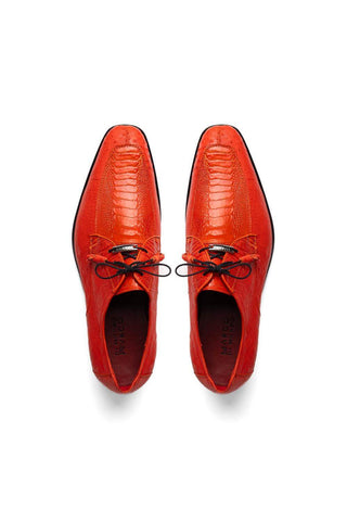 Marco Di Milano Andretti Orange Exotic Ostrich Leg Derby (MDM1181)-AmbrogioShoes
