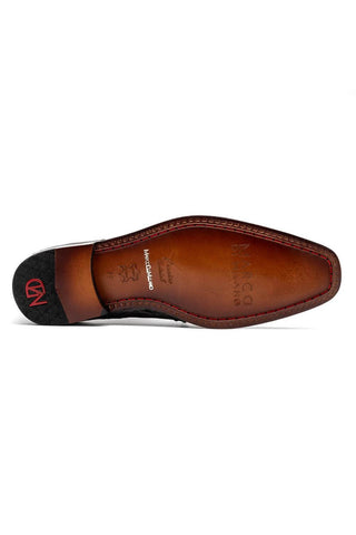 Marco Di Milano Andretti White & Gray Exotic Ostrich Leg Derby (MDM1181)-AmbrogioShoes