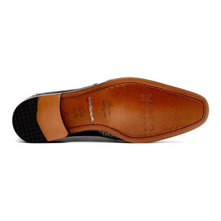 Marco Di Milano Anzio Newspaper & Gray Exotic Alligator / Calfskin Leather Derby (MDM1037)-AmbrogioShoes