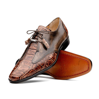 Marco Di Milano Anzio Rustic Orix Exotic Alligator / Calfskin Leather Derby (MDM1037)-AmbrogioShoes