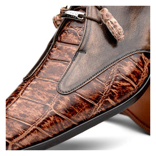 Marco Di Milano Anzio Rustic Orix Exotic Alligator / Calfskin Leather Derby (MDM1037)-AmbrogioShoes