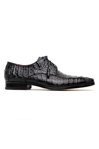 Marco Di Milano Apricena Genuine Black Caiman Crocodile Derby (MDM1092)-AmbrogioShoes