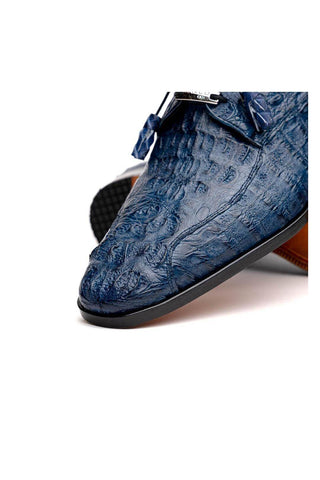 Marco Di Milano Apricena Genuine Navy Caiman Crocodile Derby (MDM1092)-AmbrogioShoes