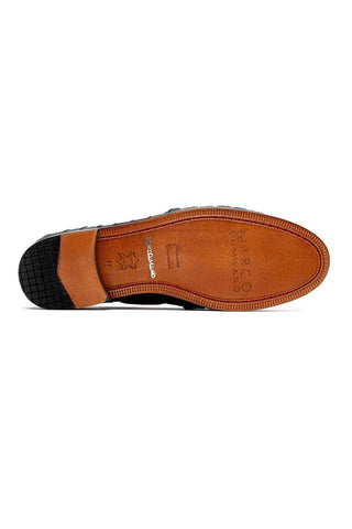 Marco Di Milano Apricena Genuine Navy Caiman Crocodile Derby (MDM1092)-AmbrogioShoes