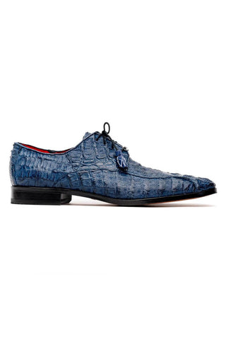 Marco Di Milano Apricena Genuine Navy Caiman Crocodile Derby (MDM1092)-AmbrogioShoes