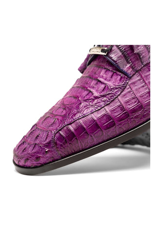 Marco Di Milano Apricena Genuine Purple Caiman Crocodile Derby (MDM1092)-AmbrogioShoes