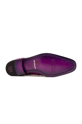 Marco Di Milano Apricena Genuine Purple Caiman Crocodile Derby (MDM1092)-AmbrogioShoes