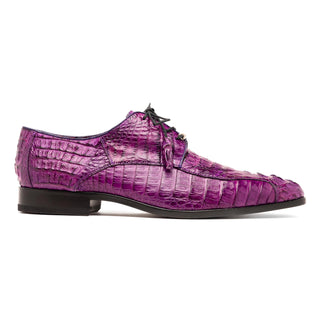 Marco Di Milano Apricena Genuine Purple Caiman Crocodile Derby (MDM1092)-AmbrogioShoes