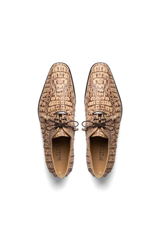 Marco Di Milano Apricena Genuine Rustic Orix Caiman Crocodile Derby (MDM1092)-AmbrogioShoes