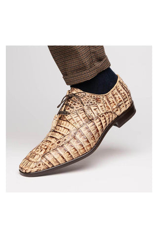 Marco Di Milano Apricena Genuine Rustic Orix Caiman Crocodile Derby (MDM1092)-AmbrogioShoes