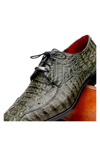 Marco Di Milano Apricena Genuine Woodgreen Caiman Crocodile Derby (MDM1092)-AmbrogioShoes