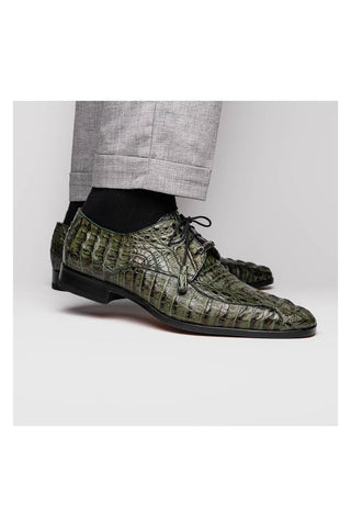 Marco Di Milano Apricena Genuine Woodgreen Caiman Crocodile Derby (MDM1092)-AmbrogioShoes