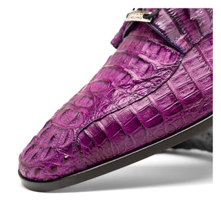Marco Di Milano Apricena Men's Shoes Genuine Purple Caiman Crocodile Derby (MDM1092)-AmbrogioShoes