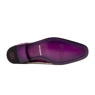 Marco Di Milano Apricena Men's Shoes Genuine Purple Caiman Crocodile Derby (MDM1092)-AmbrogioShoes