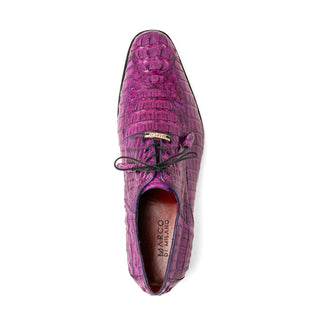 Marco Di Milano Apricena Men's Shoes Genuine Purple Caiman Crocodile Derby (MDM1092)-AmbrogioShoes
