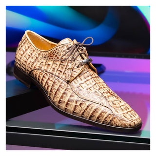 Marco Di Milano Apricena Men's Shoes Genuine Rustic Orix Caiman Crocodile Derby (MDM1092)-AmbrogioShoes