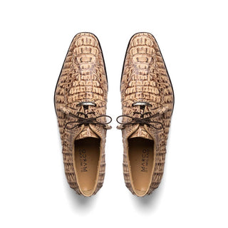Marco Di Milano Apricena Men's Shoes Genuine Rustic Orix Caiman Crocodile Derby (MDM1092)-AmbrogioShoes
