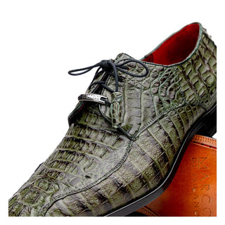 Marco Di Milano Apricena Men's Shoes Genuine Woodgreen Caiman Crocodile Derby (MDM1092)-AmbrogioShoes