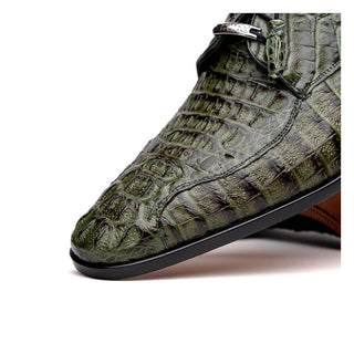 Marco Di Milano Apricena Men's Shoes Genuine Woodgreen Caiman Crocodile Derby (MDM1092)-AmbrogioShoes