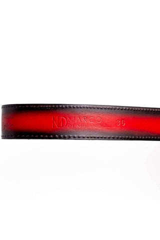 Marco Di Milano Arkansas Men’s Black Cherry Genuine Python Skin Belt (MDMB1046)-AmbrogioShoes