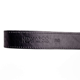 Marco Di Milano Arkansas Men’s Black Genuine Python Skin Belt (MDMB1046)-AmbrogioShoes