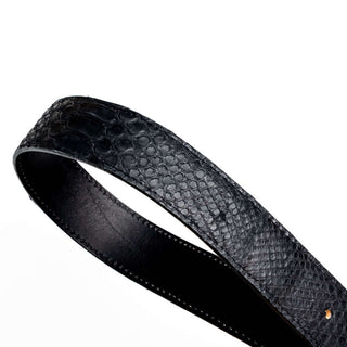 Marco Di Milano Arkansas Men’s Black Genuine Python Skin Belt (MDMB1046)-AmbrogioShoes
