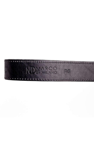 Marco Di Milano Arkansas Men’s Black Genuine Python Skin Belt (MDMB1046)-AmbrogioShoes