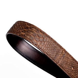 Marco Di Milano Arkansas Men’s Brown Genuine Python Skin Belt (MDMB1046)-AmbrogioShoes