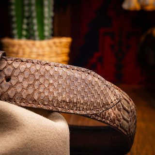 Marco Di Milano Arkansas Men’s Brown Genuine Python Skin Belt (MDMB1046)-AmbrogioShoes