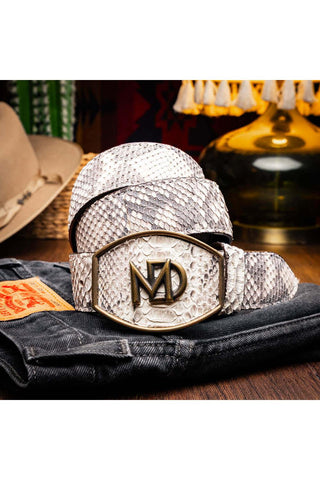 Marco Di Milano Arkansas Men’s Natural Genuine Python Skin Belt (MDMB1046)-AmbrogioShoes