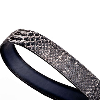 Marco Di Milano Arkansas Men’s Newspaper Genuine Python Skin Belt (MDMB1046)-AmbrogioShoes