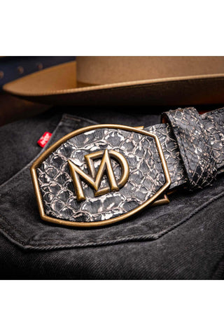 Marco Di Milano Arkansas Men’s Newspaper Genuine Python Skin Belt (MDMB1046)-AmbrogioShoes