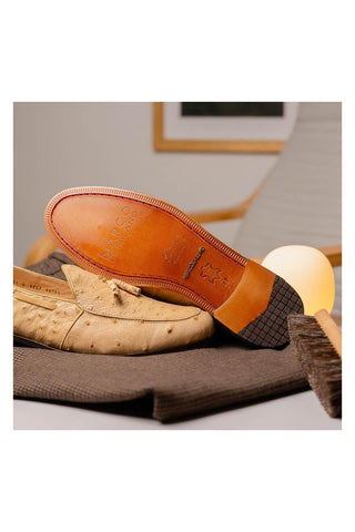 Marco Di Milano Aubiere Exotic Orix Ostrich Tassels Loafers (MDM1198)-AmbrogioShoes