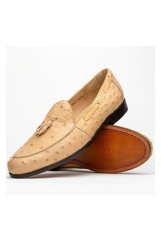 Marco Di Milano Aubiere Exotic Orix Ostrich Tassels Loafers (MDM1198)-AmbrogioShoes
