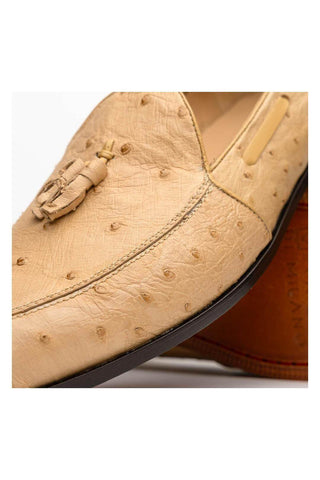 Marco Di Milano Aubiere Exotic Orix Ostrich Tassels Loafers (MDM1198)-AmbrogioShoes