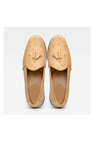 Marco Di Milano Aubiere Exotic Orix Ostrich Tassels Loafers (MDM1198)-AmbrogioShoes