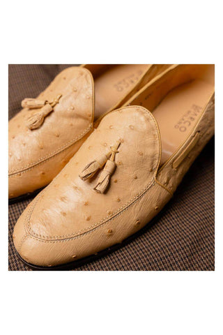 Marco Di Milano Aubiere Exotic Orix Ostrich Tassels Loafers (MDM1198)-AmbrogioShoes