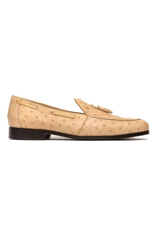 Marco Di Milano Aubiere Exotic Orix Ostrich Tassels Loafers (MDM1198)-AmbrogioShoes