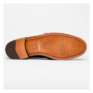 Marco Di Milano Aubiere Men's Shoes Exotic Brown Ostrich Tassels Loafers (MDM1198)-AmbrogioShoes